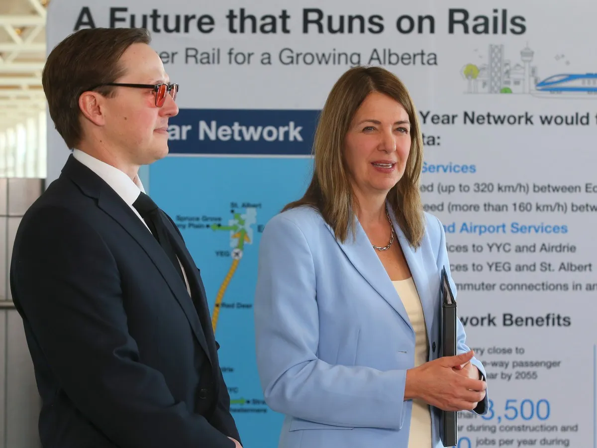 Alberta unveils 30-year passenger rail plan linking Edmonton and Calgary