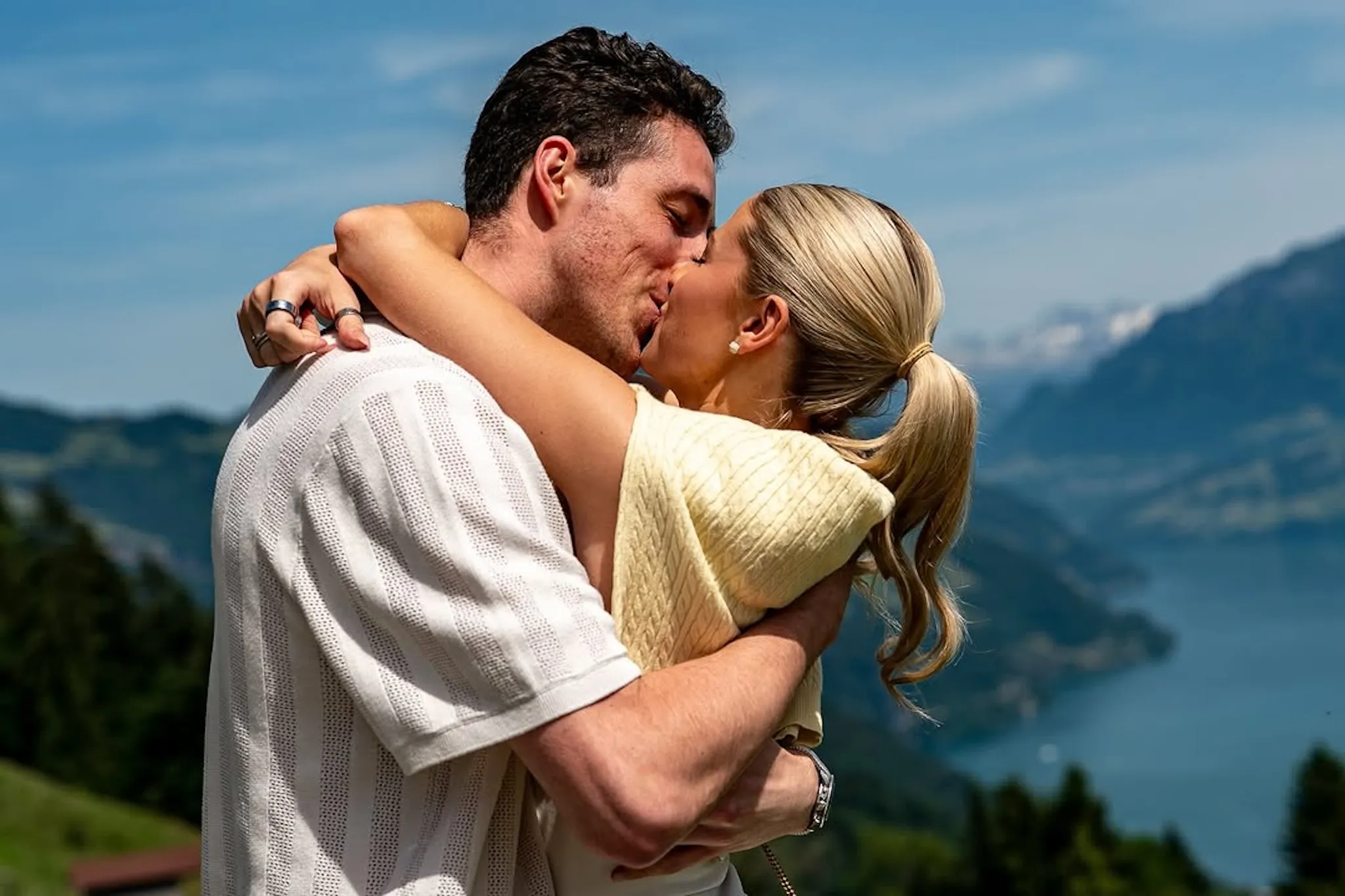 Flames goalie Cooley engaged after proposal in Switzerland