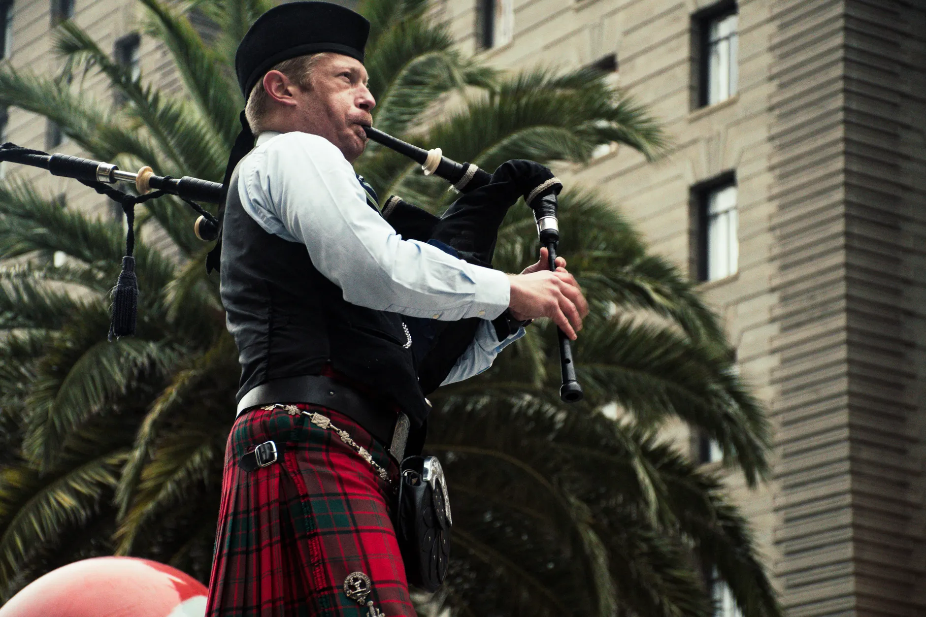 After 15 years busking outside Bluesfest, bagpiper Nico Gravel is calling it quits