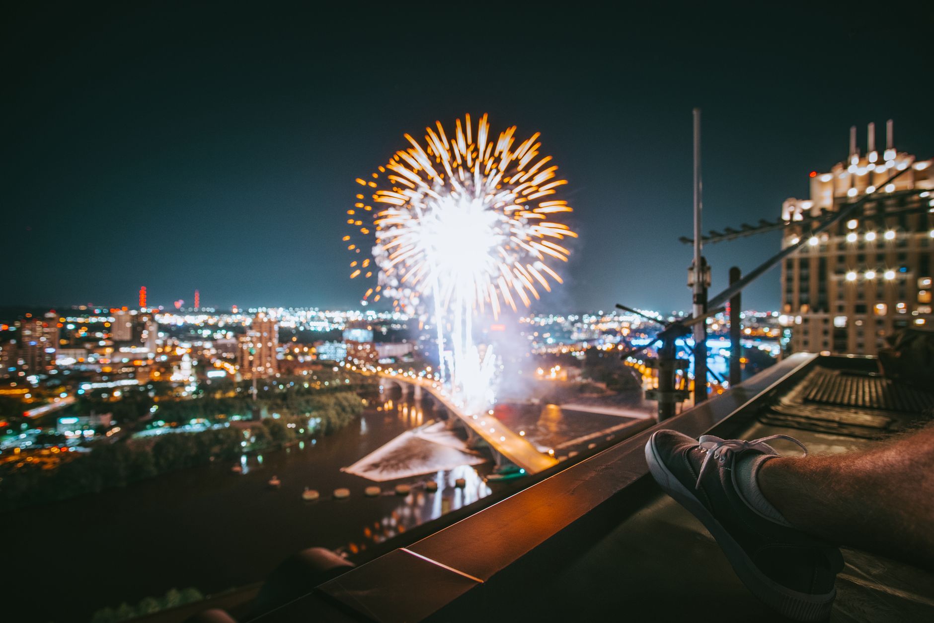 Canada Day fireworks light up Edmonton's river valley Wednesday