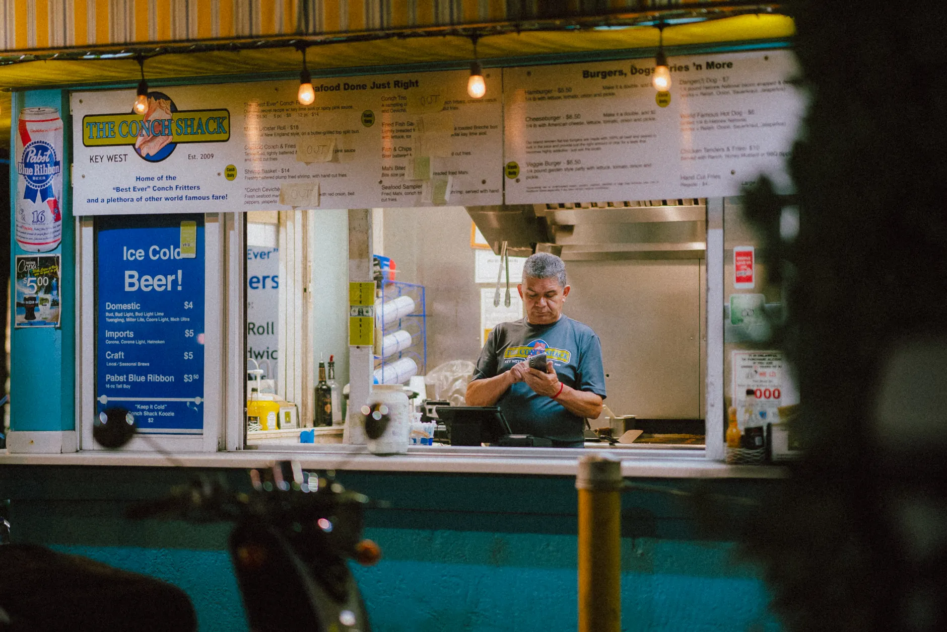 Mel Gibson showed up at Rosie's Burgers in Wellington Market and got his own menu item