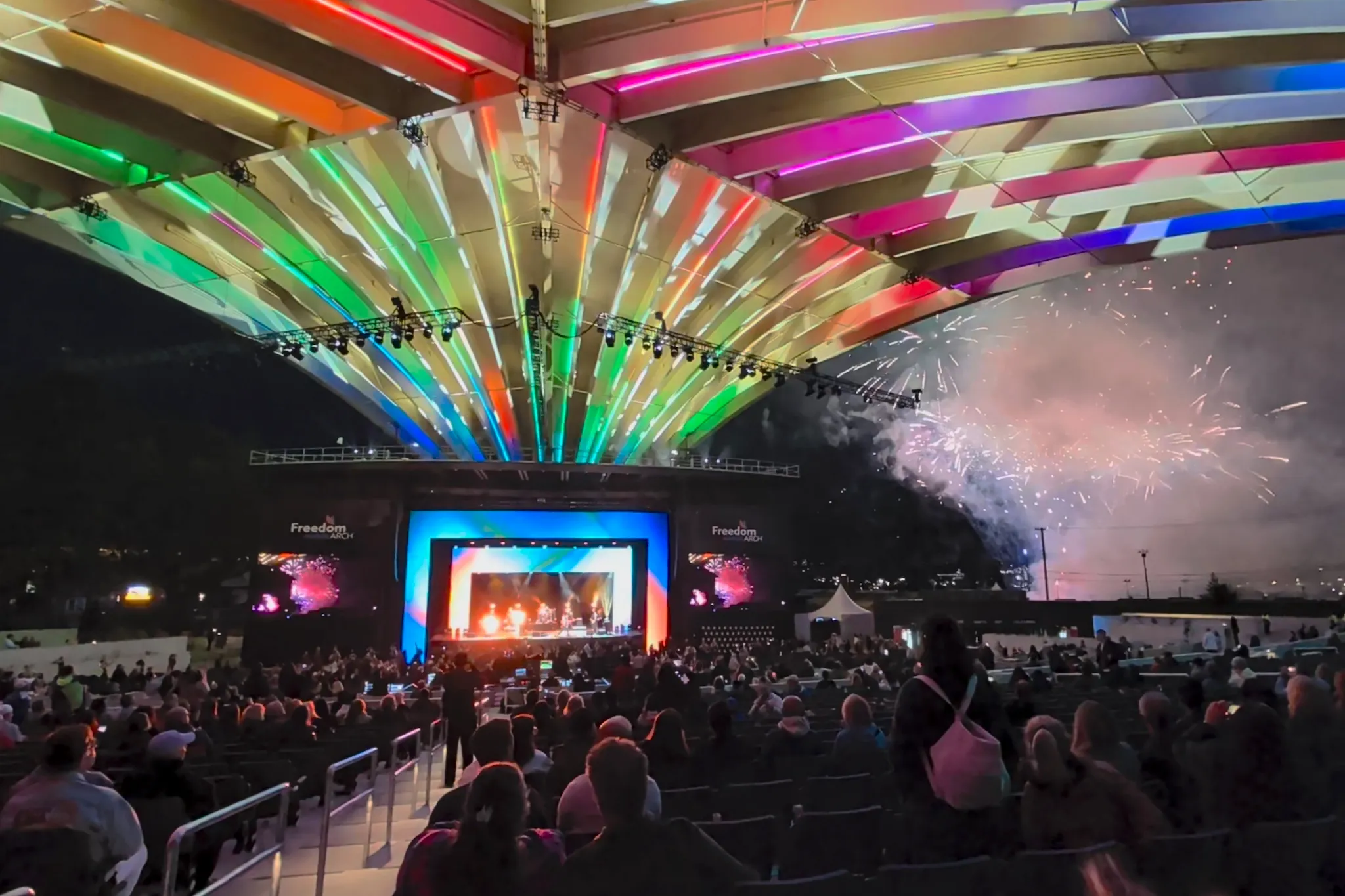 Freedom Mobile Arch glows as PNE opens game-changing amphitheatre