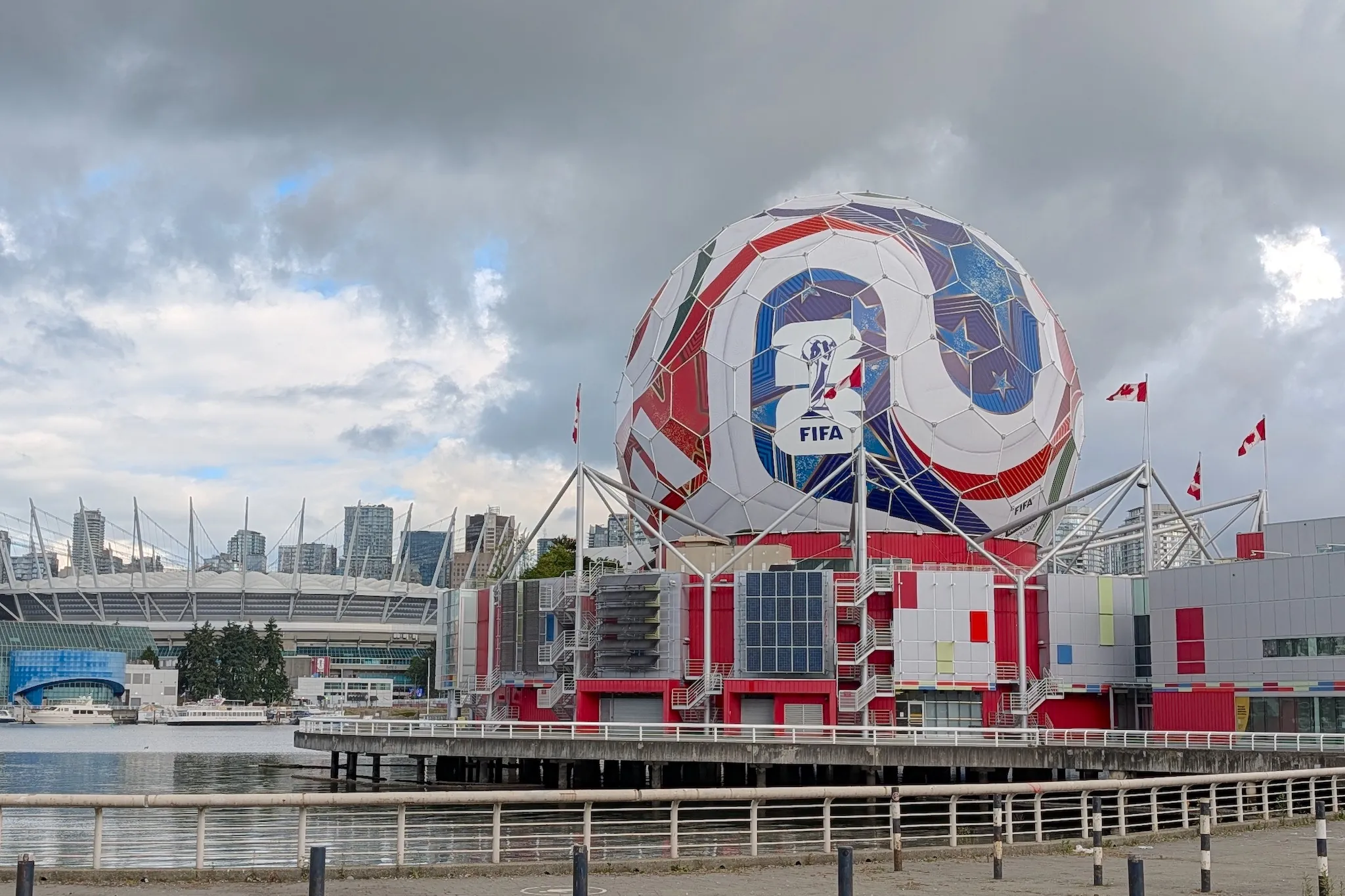 Science World's soccer ball dome is complete