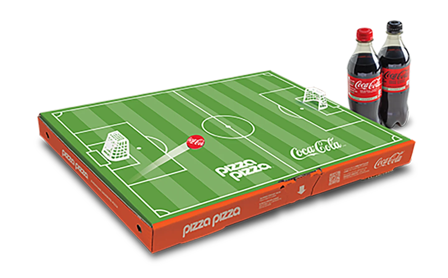 Pizza Pizza's World Cup box turns your table into a playing field